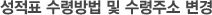 성적표 수령방법 및 수령주소 변경